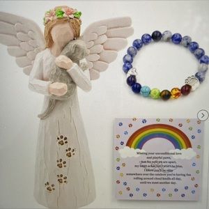 Angel of Friendship Figurine Dog Remembrance Gift- Like New